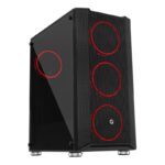 FRISBY FC-9405G 650W 80+ 4X120MM DUAL RING RGB FAN USB 3.0 MİDİ TOWER SİYAH KASA - Görsel 3