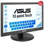 15.6 ASUS VT169HE IPS 5MS 60MHZ 1XVGA 1XHDMI FHD 1920X1080 DOKUNMATİK EKRAN FLICKER FREE ÇERÇEVESİZ VESA SİYAH - Görsel 2