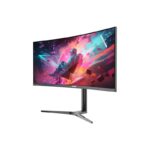 34 CUBE PA-34V165C VA 1MS 165HZ HDMI DP TYPE-C USB 2K WQHD 3440X1440 FREESYNC CURVED YUKSEKLIK AYARI VESA RGB SIYAH GAMI - Görsel 2