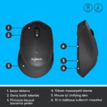 LOGITECH M330 SESSİZ KABLOSUZ USB OPTİK MOUSE SİYAH 910-004909 - Görsel 3