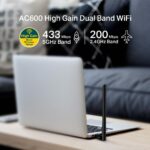 TP-LINK ARCHER T2U PLUS AC600 WIRELESS USB ADAPTOR - Görsel 3