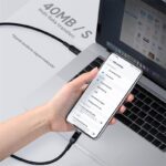 AUKEY CB-MCC102-BK 100W NAYLON ÖRGÜLÜ 5A 480MBPS TYPE-C TYPE-C LCD EKRANLI KABLO 1.8MT - Görsel 2