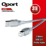 QPORT Q-PR3 USB 2.0 3M PRINTER KABLOSU - Görsel 2