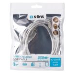 S-LINK SL-U2015 1,5MT USB 2.0 ŞEFFAF YAZICI KABLOSU - Görsel 2