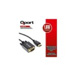 QPORT Q-HVG18 HDMI TO VGA 1,8MT DÖNÜŞTÜRÜCÜ KABLO - Görsel 2
