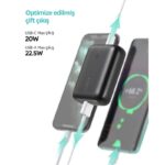 AUKEY PB-N83S-BK 22.5W SCP 18W PD VE QC 3.0 10000 MAH PD MİNİ TYPE-C POWERBANK - Görsel 3