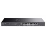 TP-LINK OMADA ES220GMP 16 PORT GIGABIT + 2XGB RJ45/2XGB SFP 250 METRE 250W POE YÖNETİLEBİLİR RACKMOUNT METAL KASA SWITCH