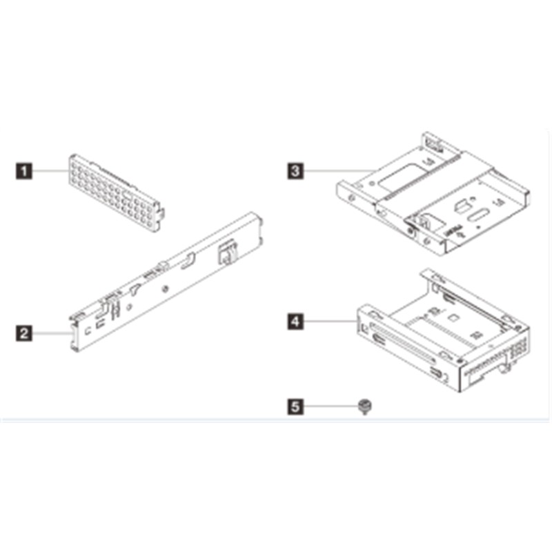US815LNV0012_76932 LENOVO ST45 V3 1x3.5 HDD + ODD Cage Kit 4XF7A96626 - Görsel 1