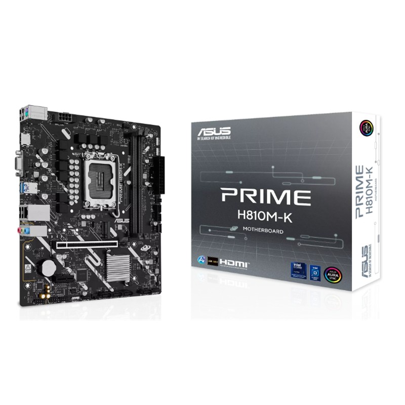 AA205ASU0053_78087 ASUS PRIME H810M-K DDR5 6400MT/S 1XVGA 1XHDMI 1XM.2 1851P MATX (INTEL ULTRA PROCESSORS SERIES 2) - Görsel 1