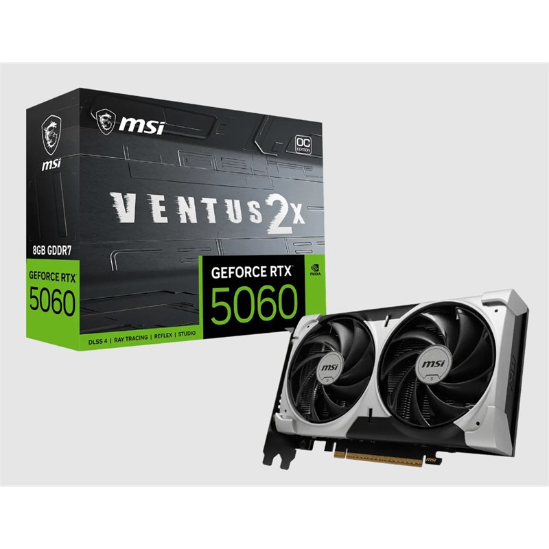 AE110MSI0343_77979 MSI GEFORCE RTX5060 8G VENTUS 2X OC V1 8GB GDDR7 128BIT 1XHDMI 3XDP EKRAN KARTI - Görsel 1