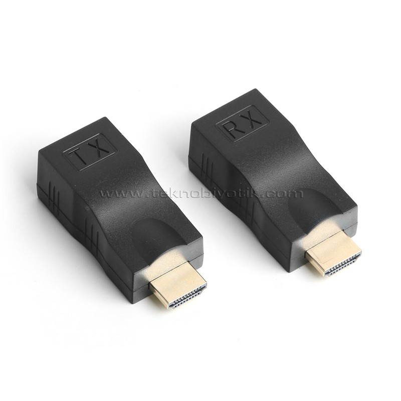 TK230SEN0017_77931 SENSEI HDTV EXTENDER CAT5E/6 30 METRE İKİLİ ADAPTÖR - Görsel 1
