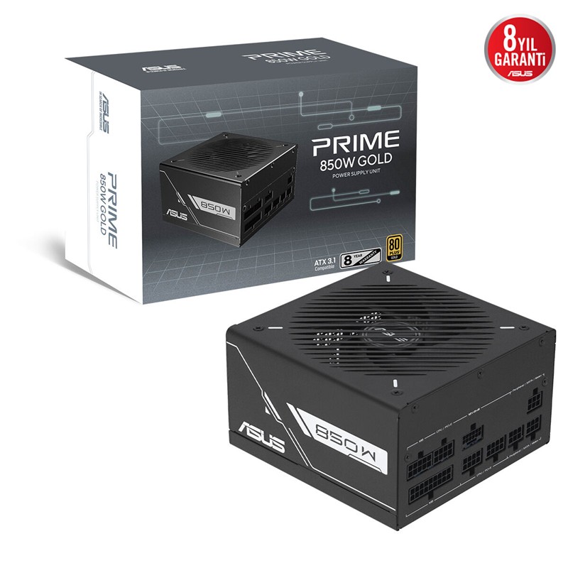 AK800ASU0034_78738 ASUS PRIME-850G 850W GOLD FULL MODÜLER 80 PLUS PSU - Görsel 1