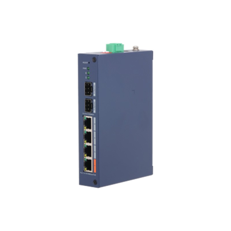 NS107DHA0004_78614 DAHUA CHS4206-4ET-60 4 PORT 10/100 + 2 PORT SFP UPLINK 60W POE CLOUD YÖNETİLEBİLİR ENDÜSTRİYEL SWITCH - Görsel 1