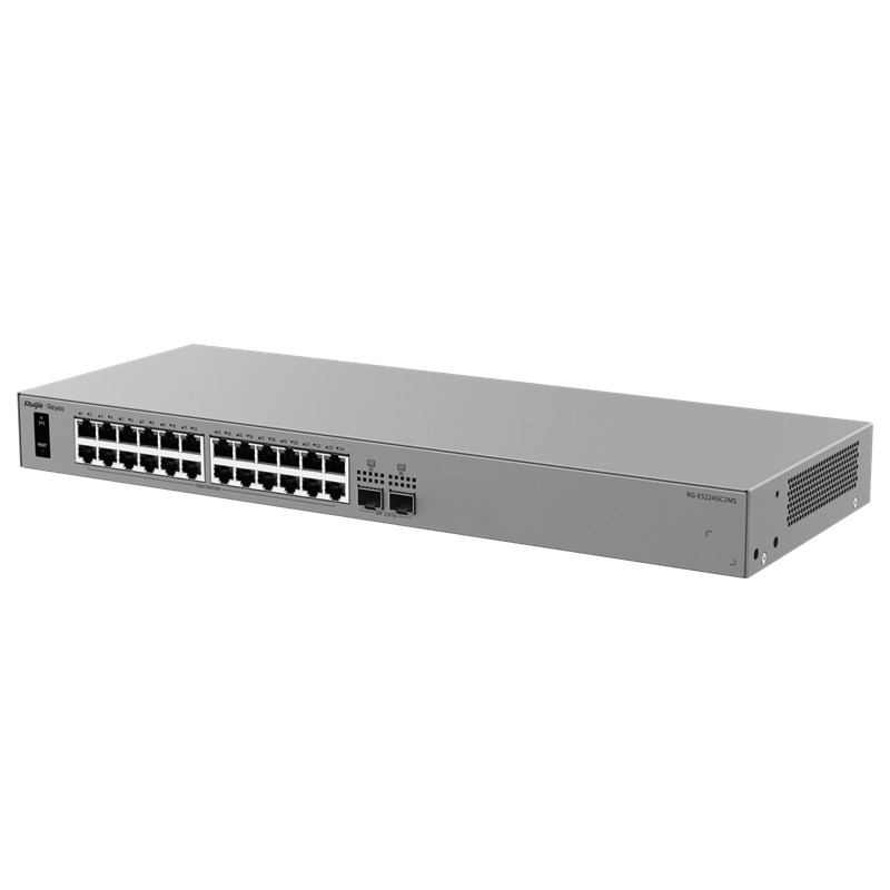 NS105REY0004_78986 RUIJIE REYEE RG-ES224GC2MS 24 PORT GİGABİT + 2X 2.5GE SFP UPLİNK YÖNETİLEBİLİR SWİTCH - Görsel 1