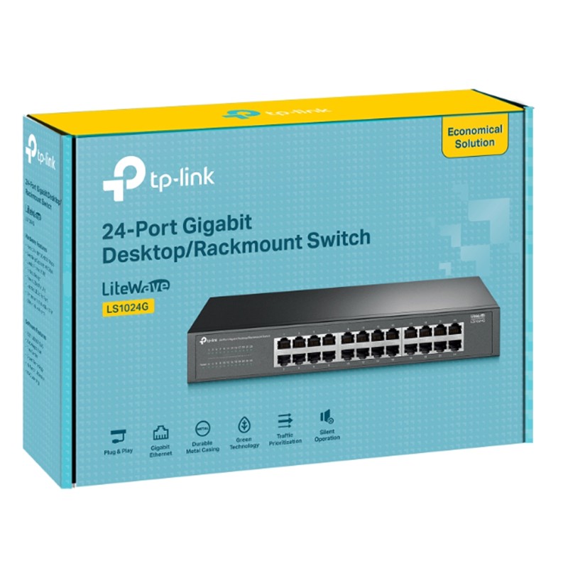 NS105TPL0049_78882 TP-LINK LS1024G 24 PORT GIGABIT MASAÜSTÜ RACKMOUNT SWITCH - Görsel 1