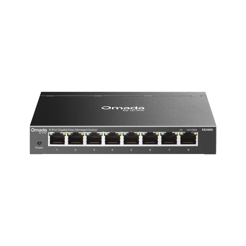 NS105TPL0054_79037 TP-LINK OMADA ES208G 8 PORT GIGABIT YONETİLEBİLİR METAL KASA SWITCH - Görsel 1