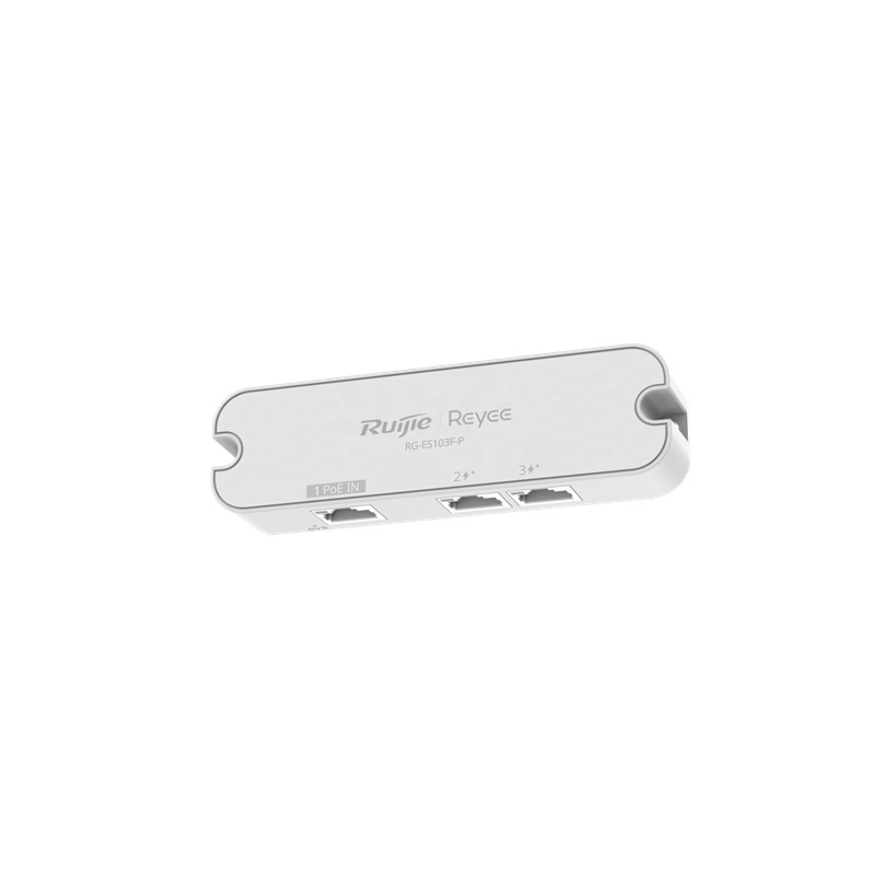 NS106REY0001_78979 RUIJIE REYEE RG-ES103F-P 3 PORT 10/100 PLASTİK TAK ÇALIŞTIR 30W POE SWİTCH - Görsel 1