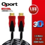QPORT Q-HDMI1.5 1.5 METRE ALTIN UÇLU HDMI KABLO 1.4V