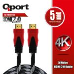 QPORT Q-HDMI53 HDMI 2.0 VERSİYON 4K 60HZ 5 METRE ÖRGÜLÜ KABLO
